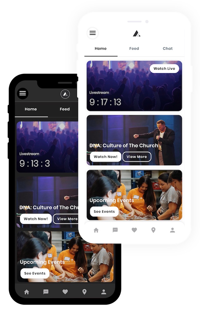 churchbase-app Church Base App on Phones